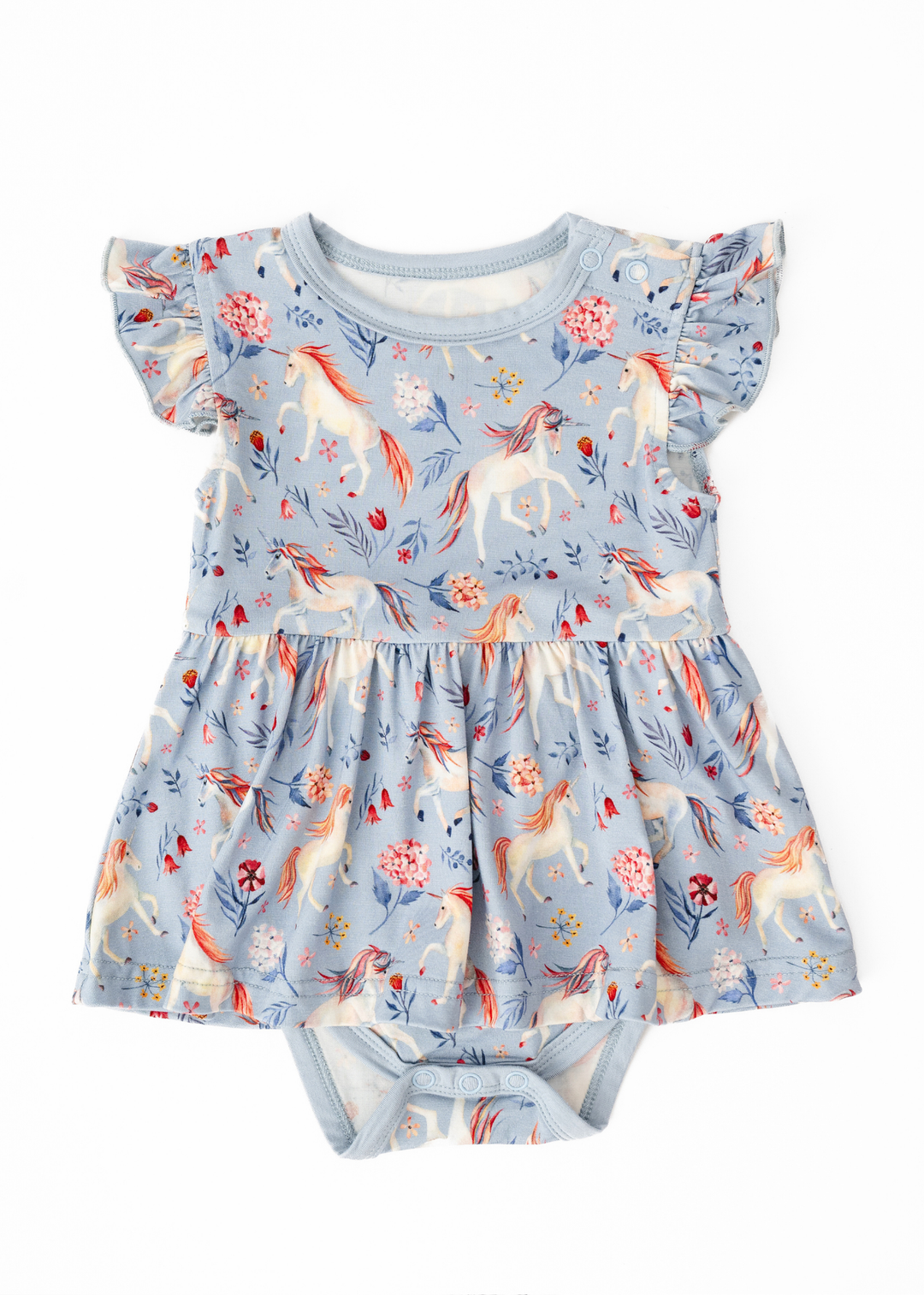 Unicorns Baby Flutter Dress