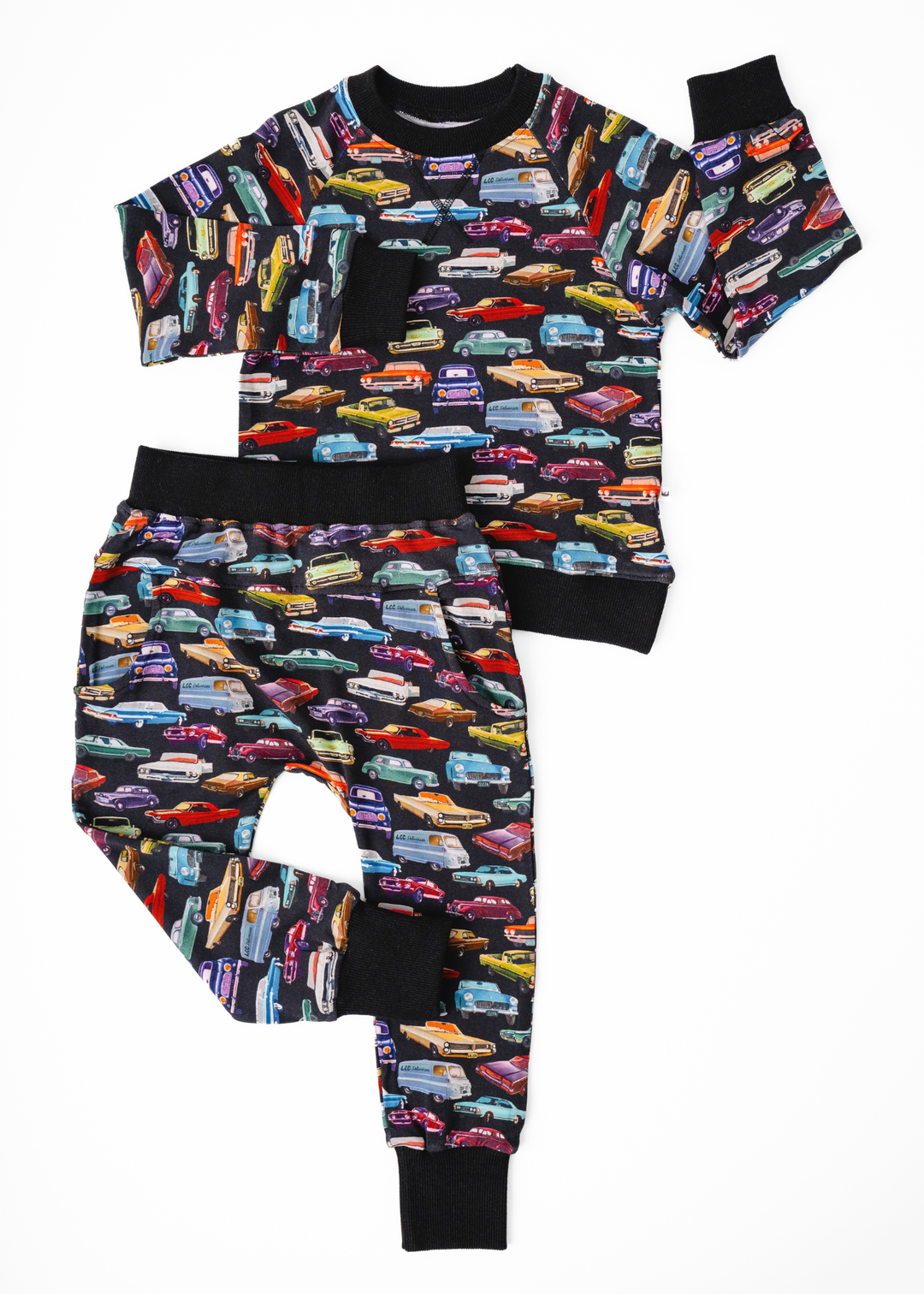 Vintage Cars Kids Bamboo Jogger Set