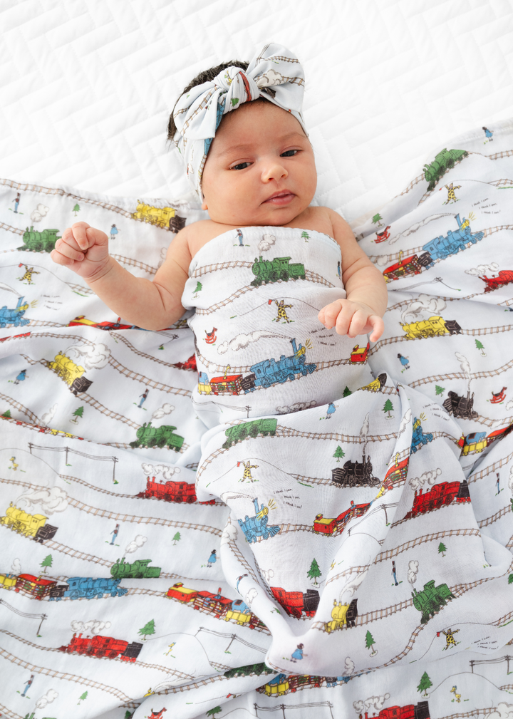Little Engine that Could Baby Swaddle Blanket