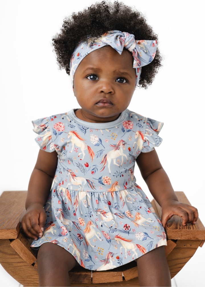 Unicorns Baby Flutter Dress
