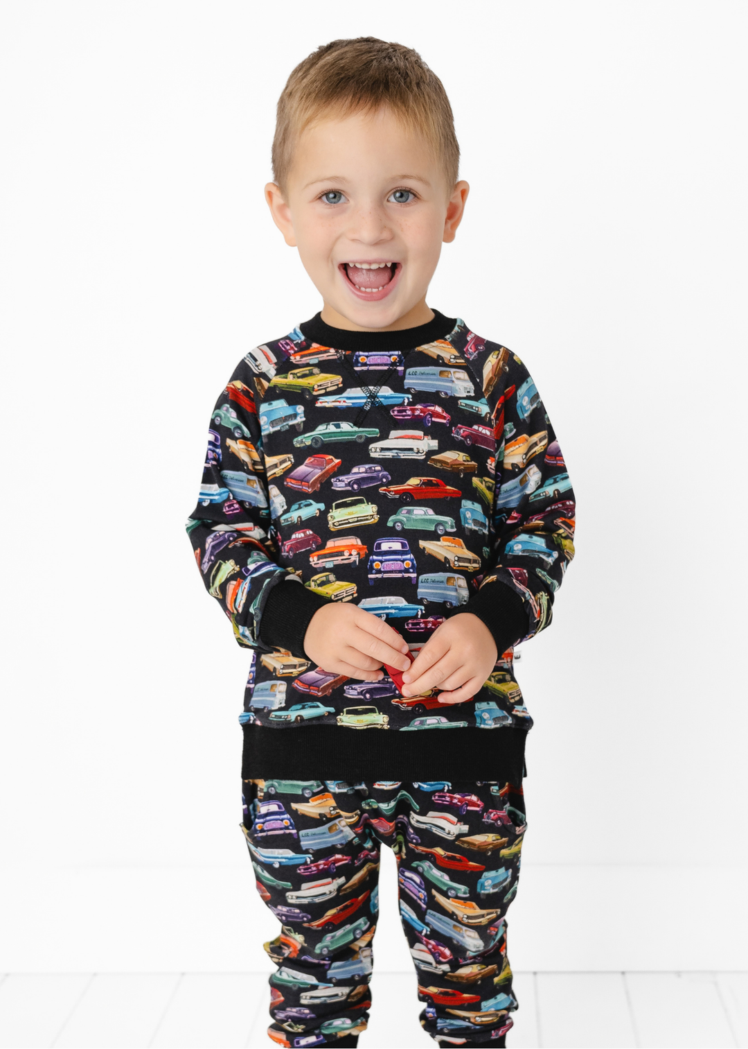 Vintage Cars Kids Bamboo Jogger Set