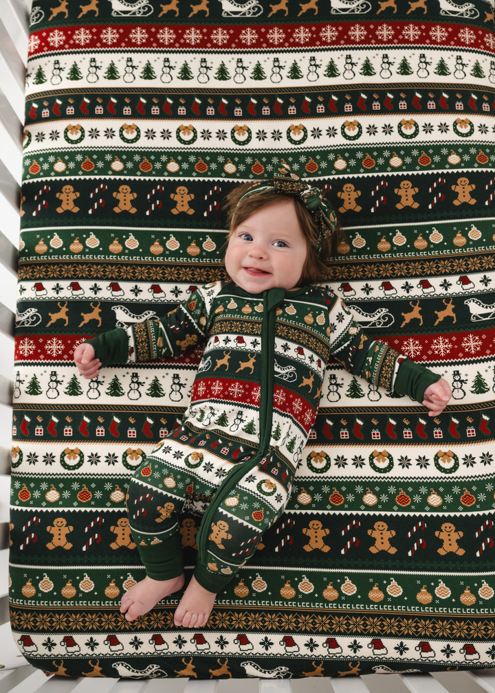 Classic Christmas Bamboo Crib Sheet