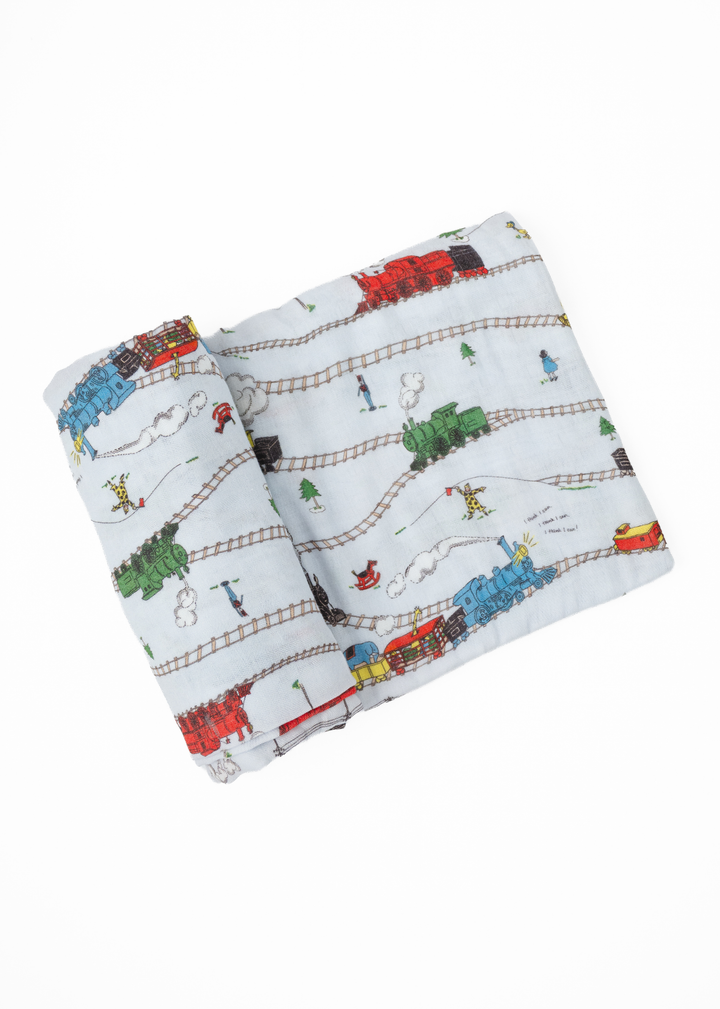 Little Engine that Could Baby Swaddle Blanket