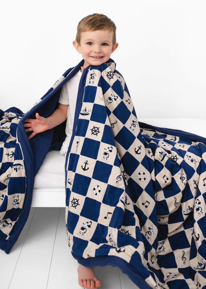 Steamboat Willie Large Quilted Bamboo Blanket