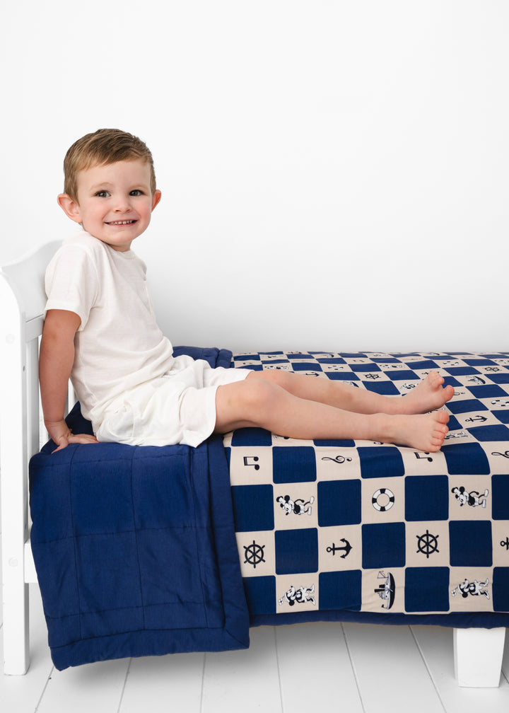 Steamboat Willie Large Quilted Bamboo Blanket