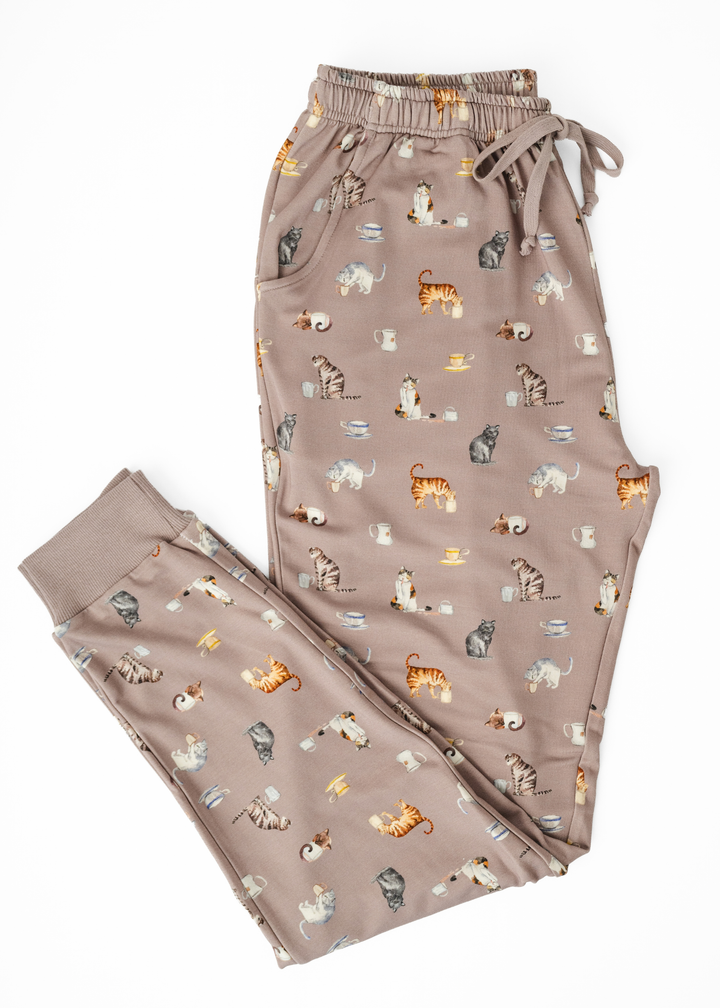Cats and Coffee Adult Unisex Jogger Pants