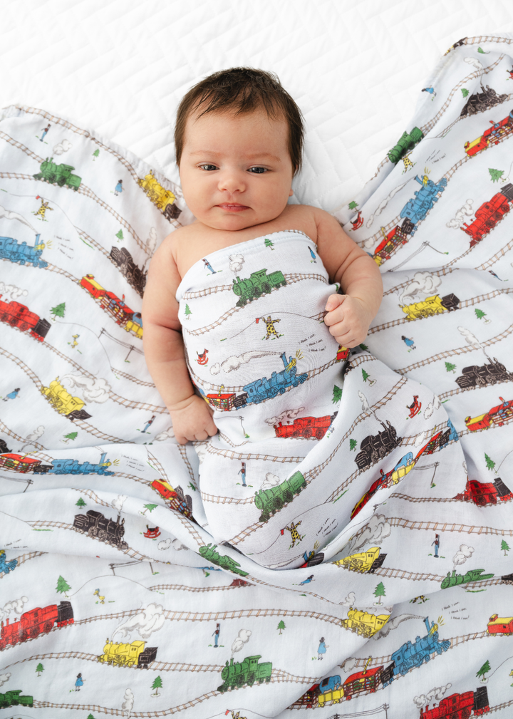 Little Engine that Could Baby Swaddle Blanket