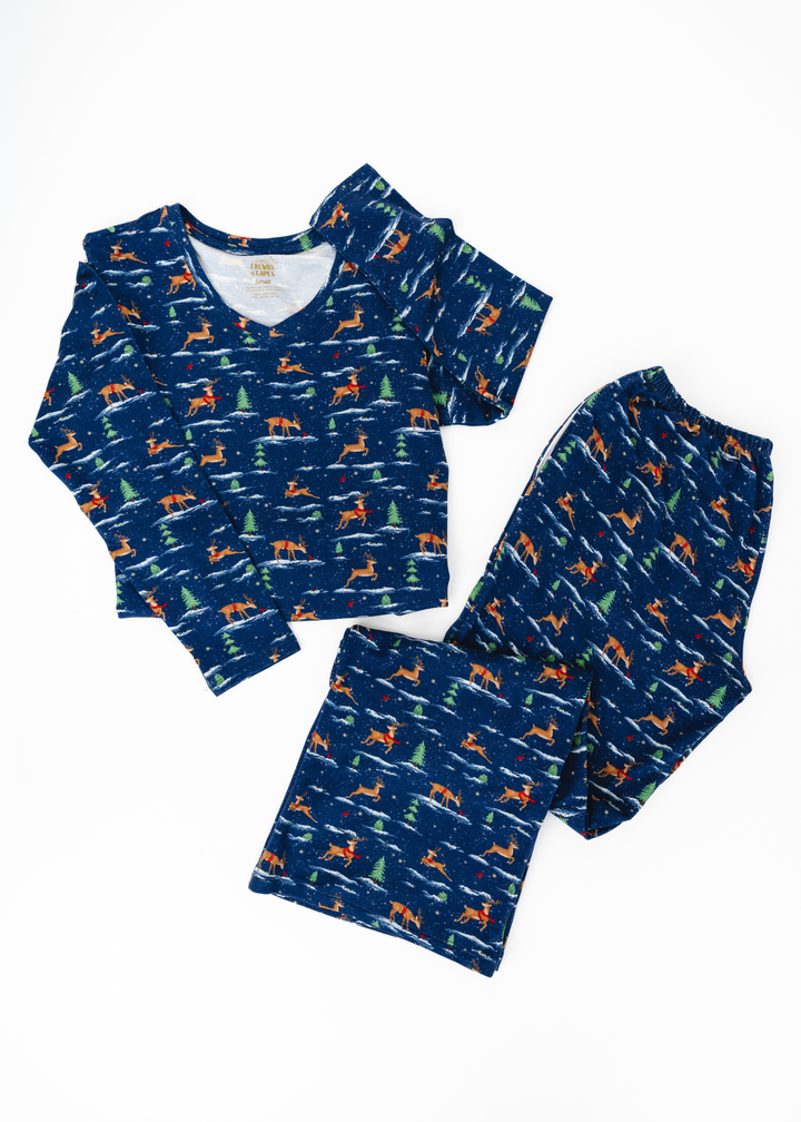 *PREORDER" Reindeer Christmas Women's Cozy Pajama Set