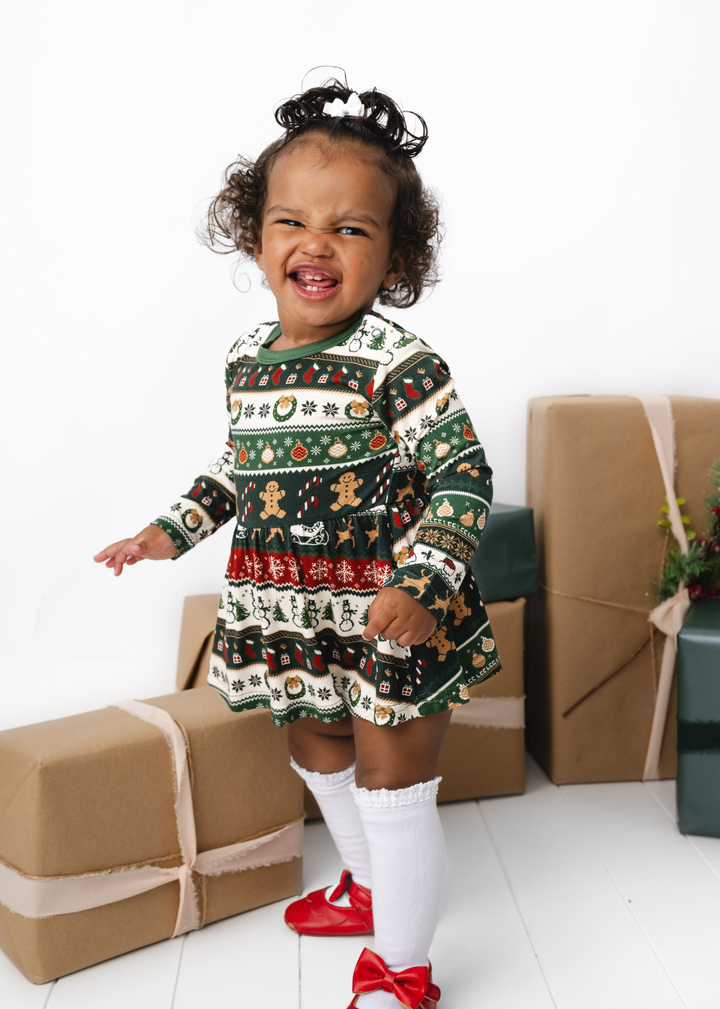 Classic Christmas Bamboo Baby Dress