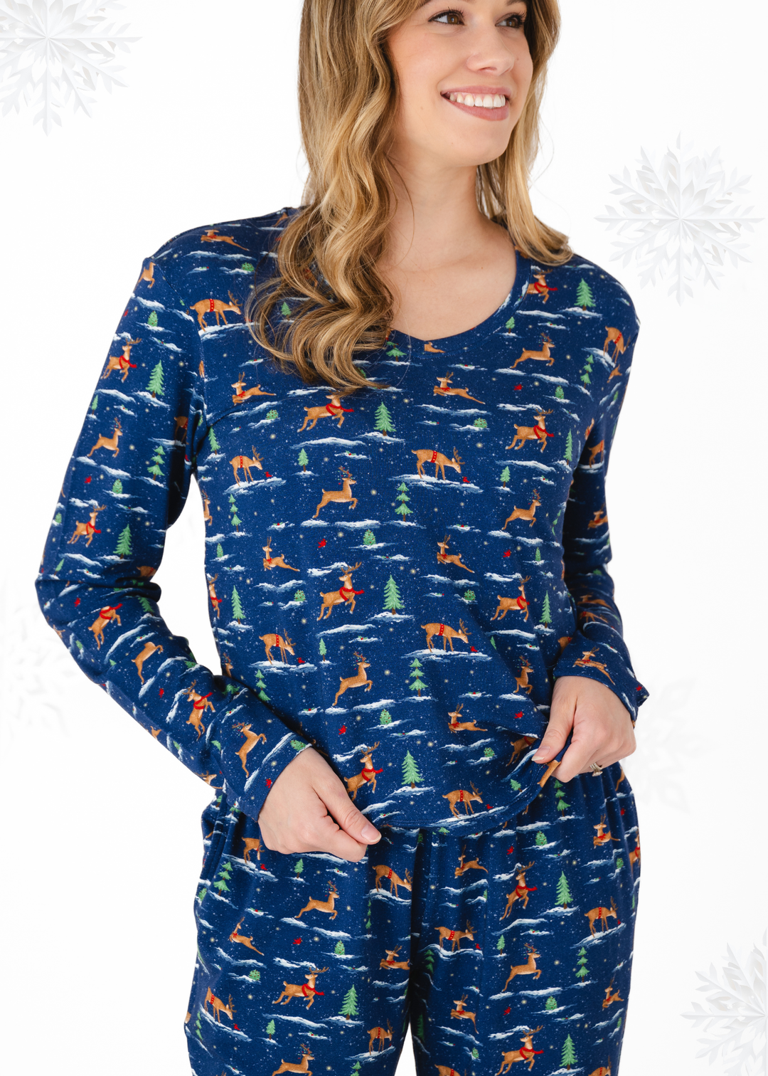 *PREORDER" Reindeer Christmas Women's Cozy Pajama Set