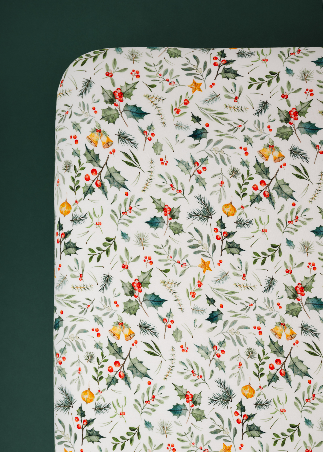 Holly Jolly Christmas Bamboo Crib Sheet