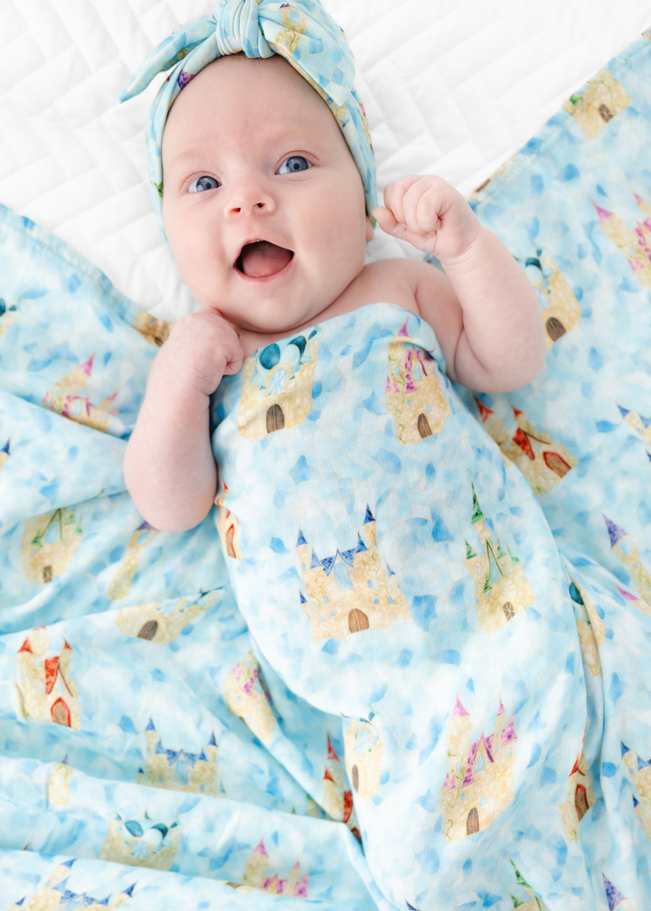 Castles Stained Glass Swaddle Blanket
