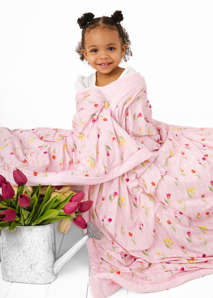 Ann Christine Large Quilted Bamboo Blanket