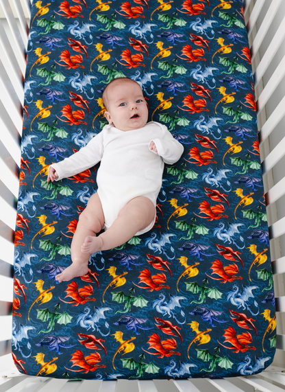 Dragon Flight Bamboo Crib Sheet