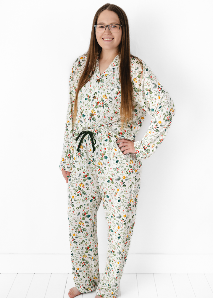 Holly Jolly Christmas Bamboo Luxurious Pajama Lounge Set