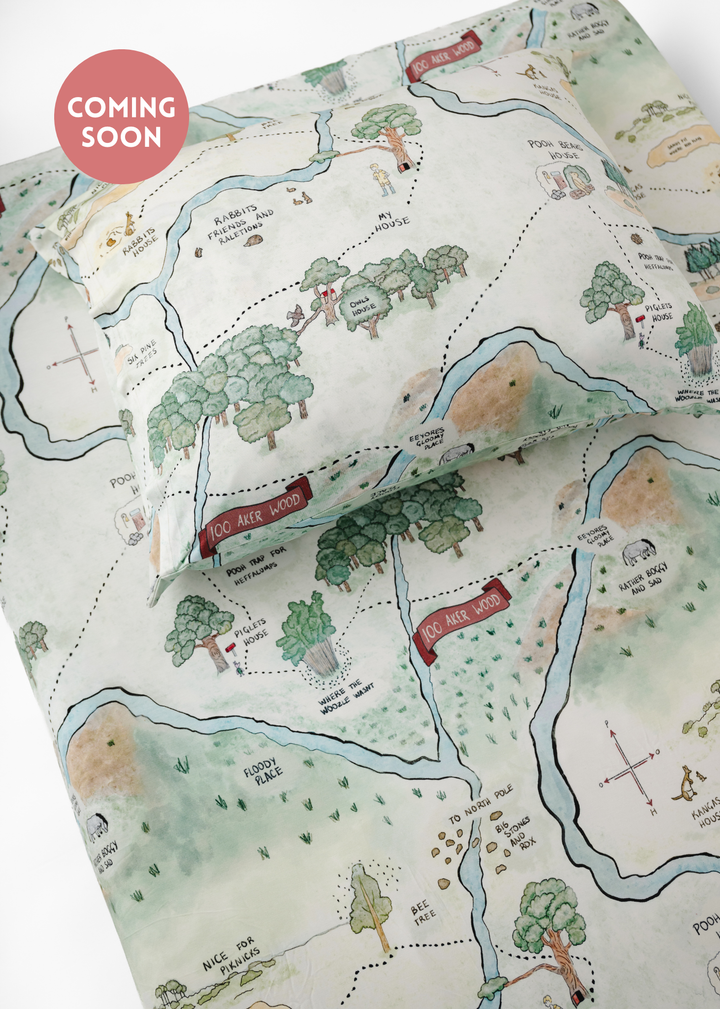 Hundred Acre Woods Twin Fitted Sheet & Pillowcase