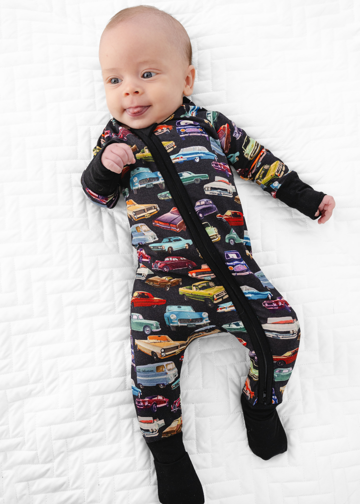 Vintage Cars Baby Bamboo Sleeper