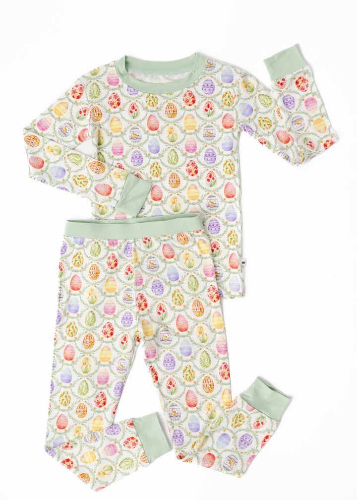 Easter Eggs Kids Bamboo Pajama Set