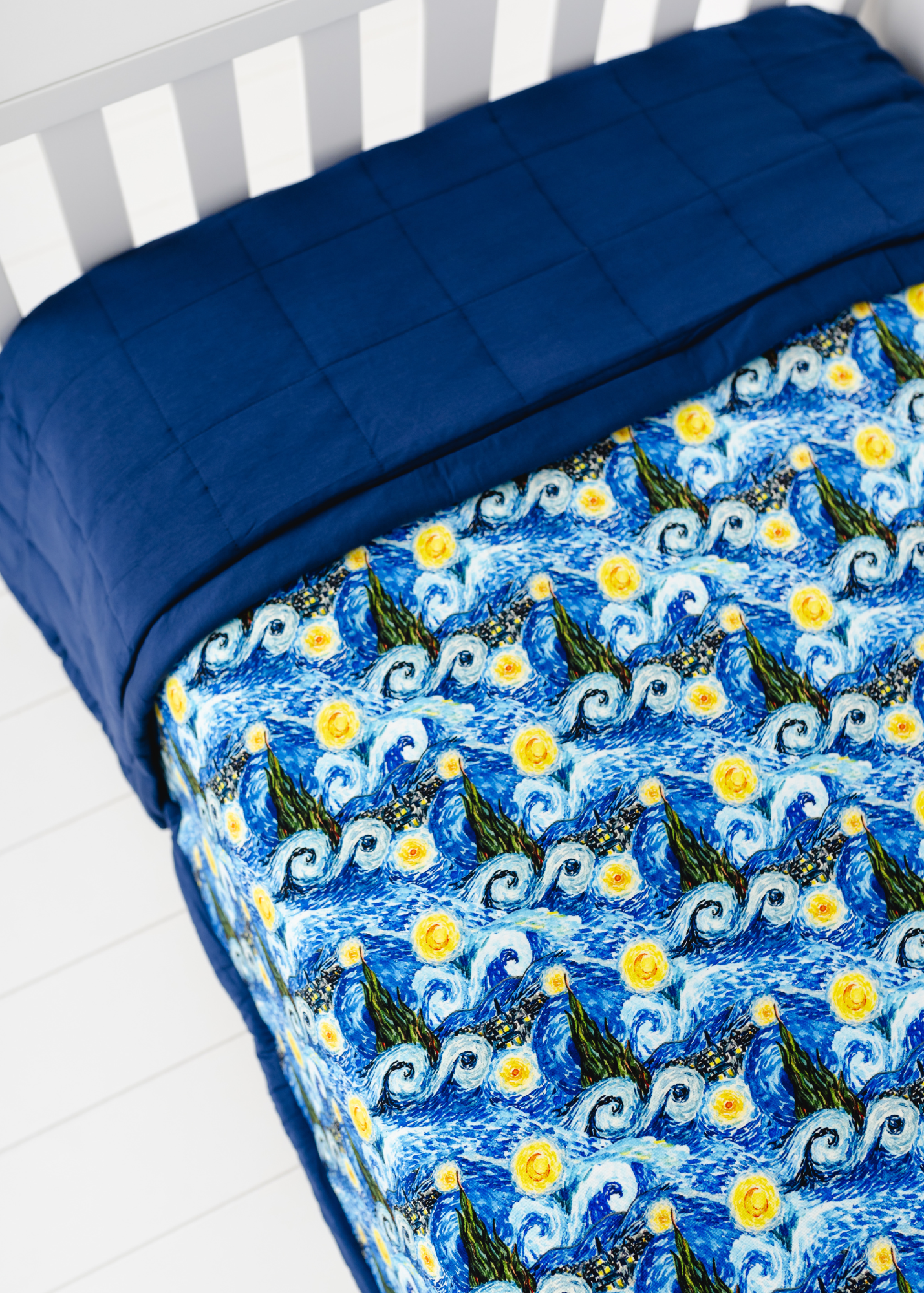 Starry Night Large Quilted Bamboo Blanket