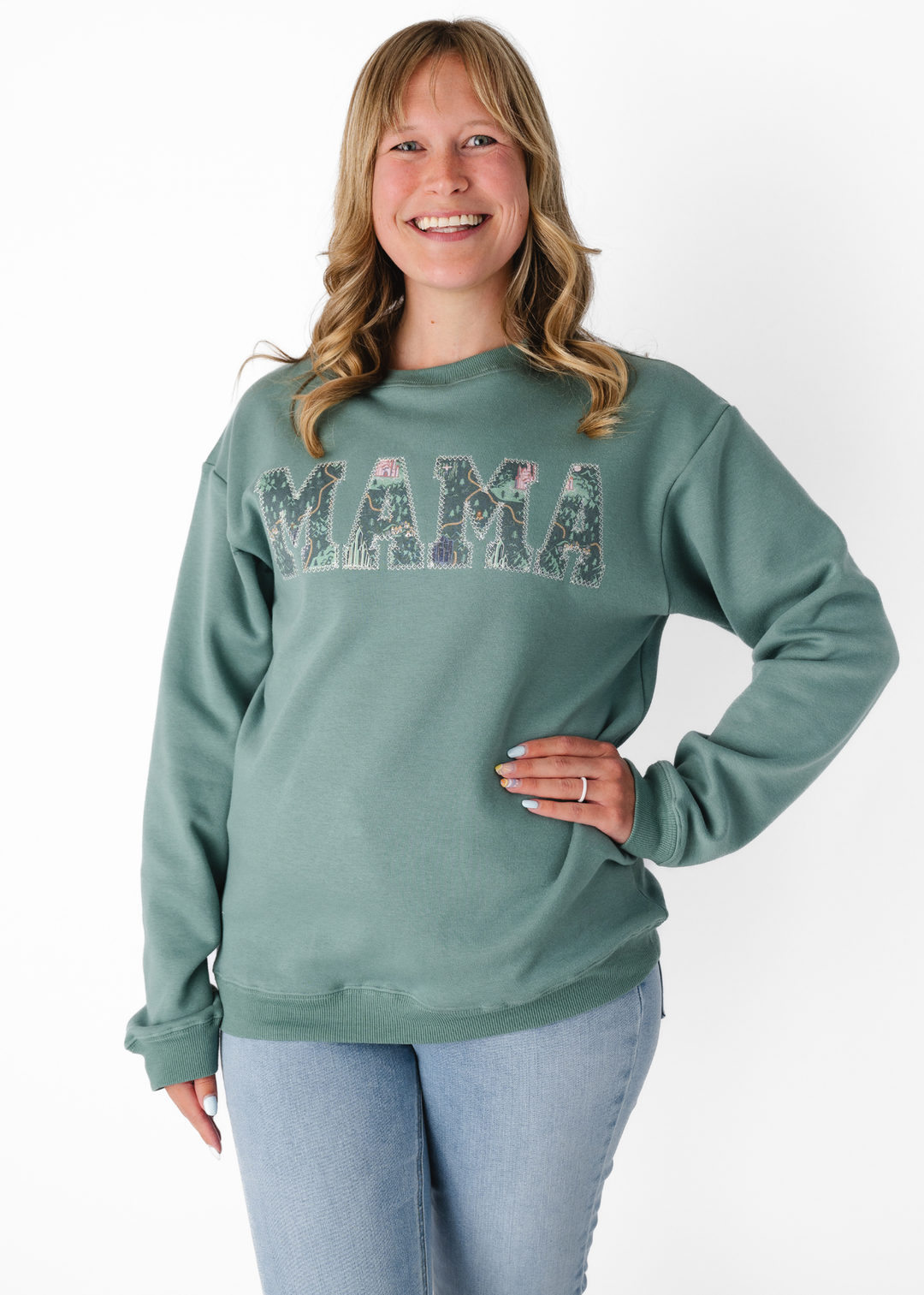 MAMA Crewneck Sweatshirt - Emerald City