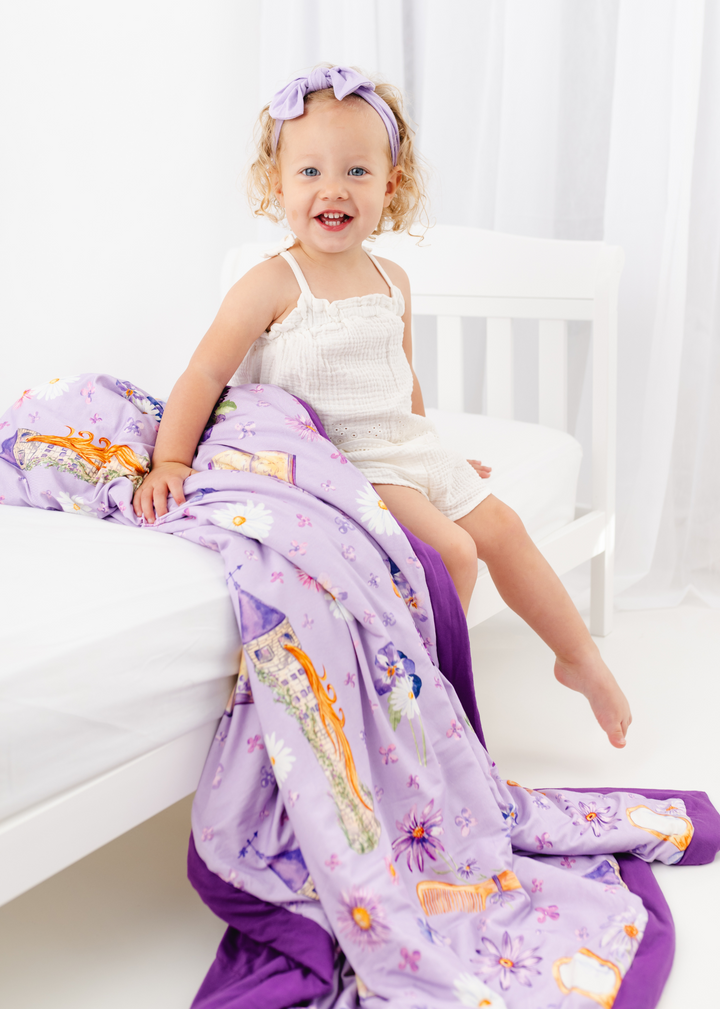 Rapunzel Large Quilted Bamboo Blanket