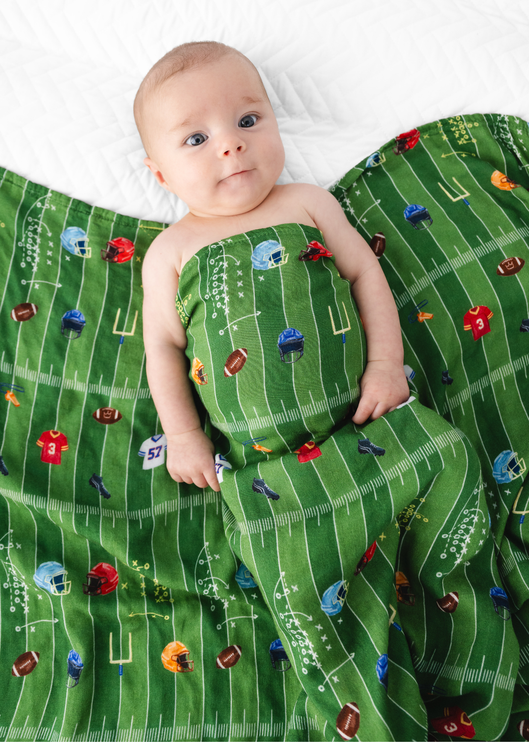Football Field Baby Swaddle Blanket