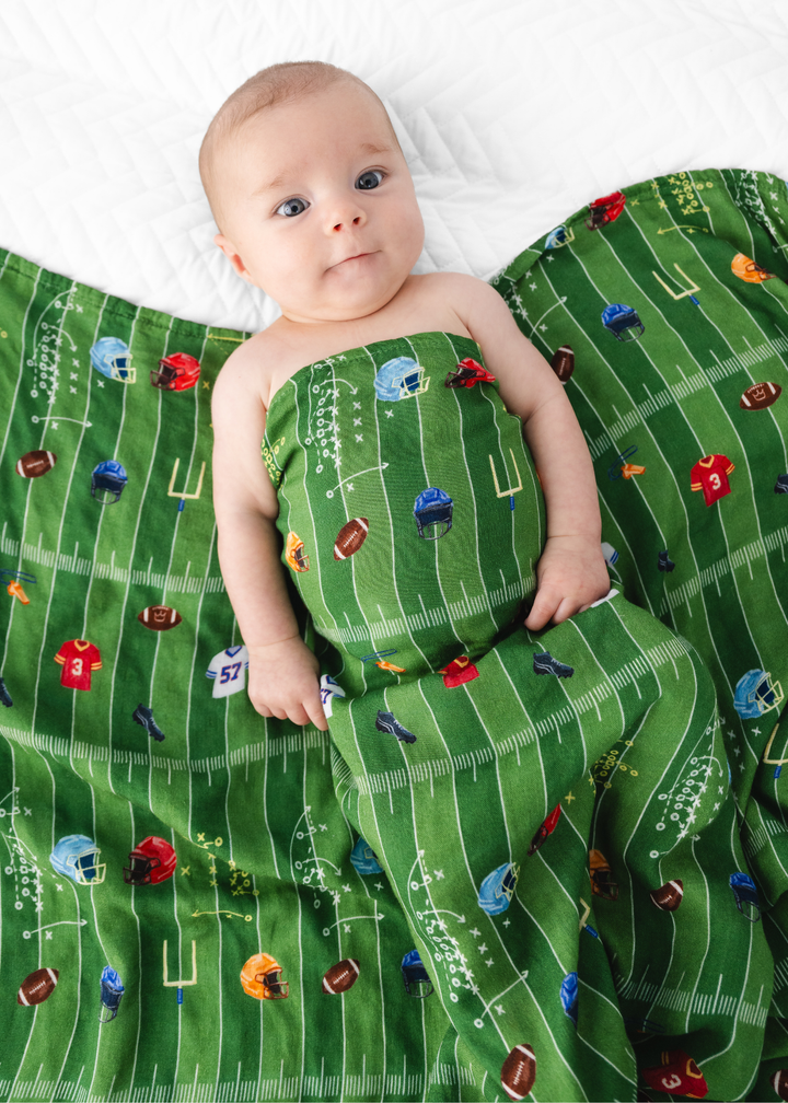 Football Field Baby Swaddle Blanket