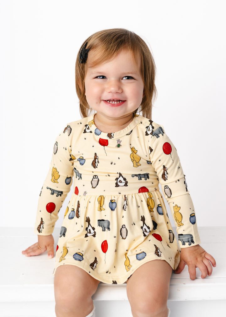 Silly Ole Bear Long Sleeve Baby Dress