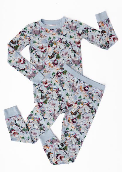 Christmas Village Bamboo Kids Jammies