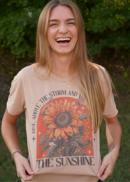 RISE ABOVE THE STORM SUNFLOWER TEE