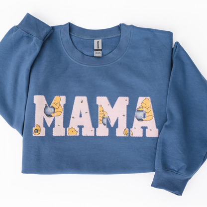 MAMA Crewneck Sweatshirts - Hunny Pot PINK