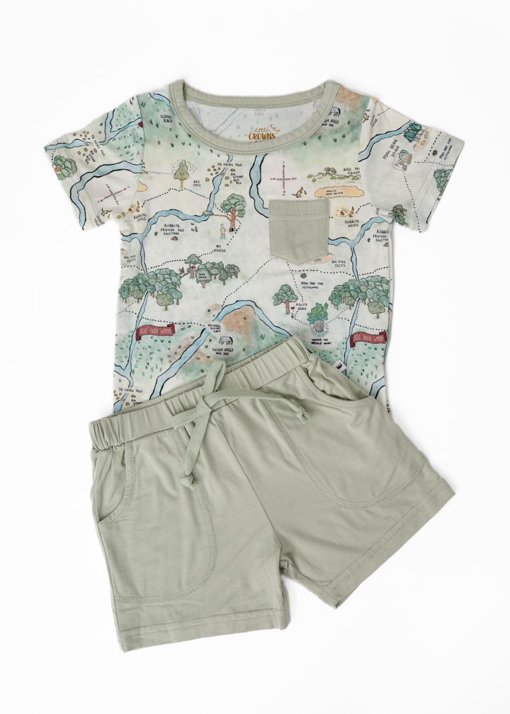 Hundred Acre Woods Pocket Tee & Short Sets