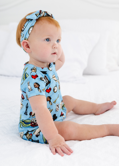 Alice's Tea Party Shortie Romper