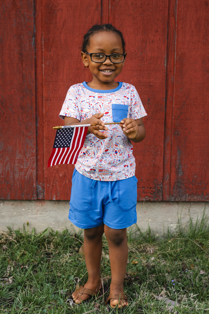 Celebrate USA Pocket Tee & Short Sets