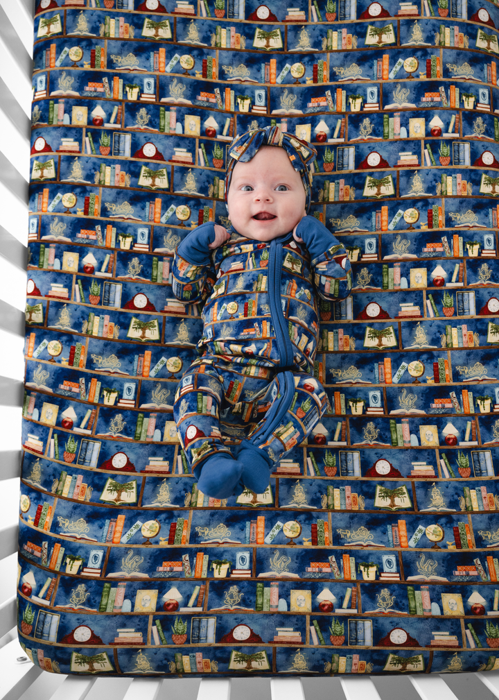Enchanted Library Bamboo Crib Sheet