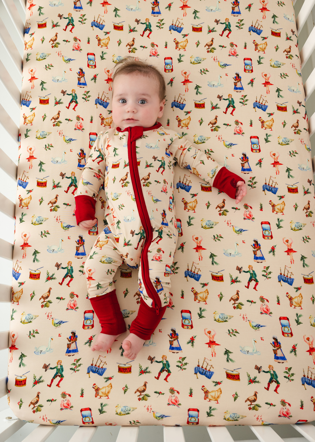 12 Days of Christmas Bamboo Zippered Sleeper