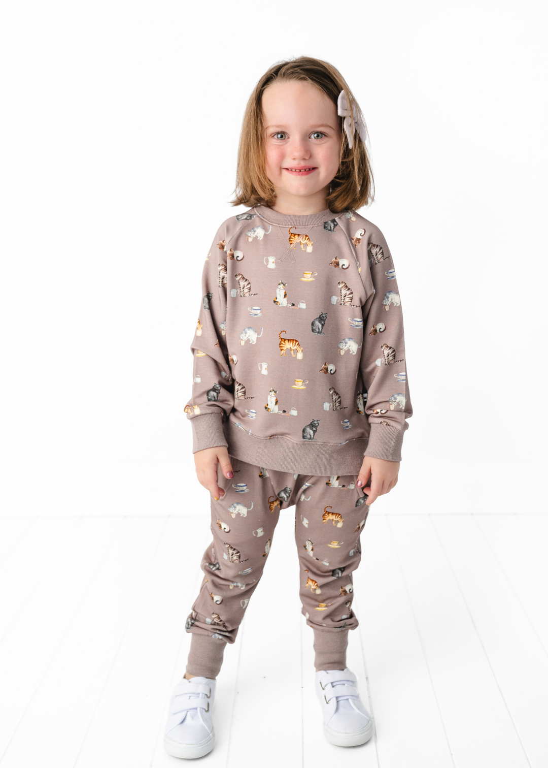 Cats and Coffee Kids Bamboo Jogger Set