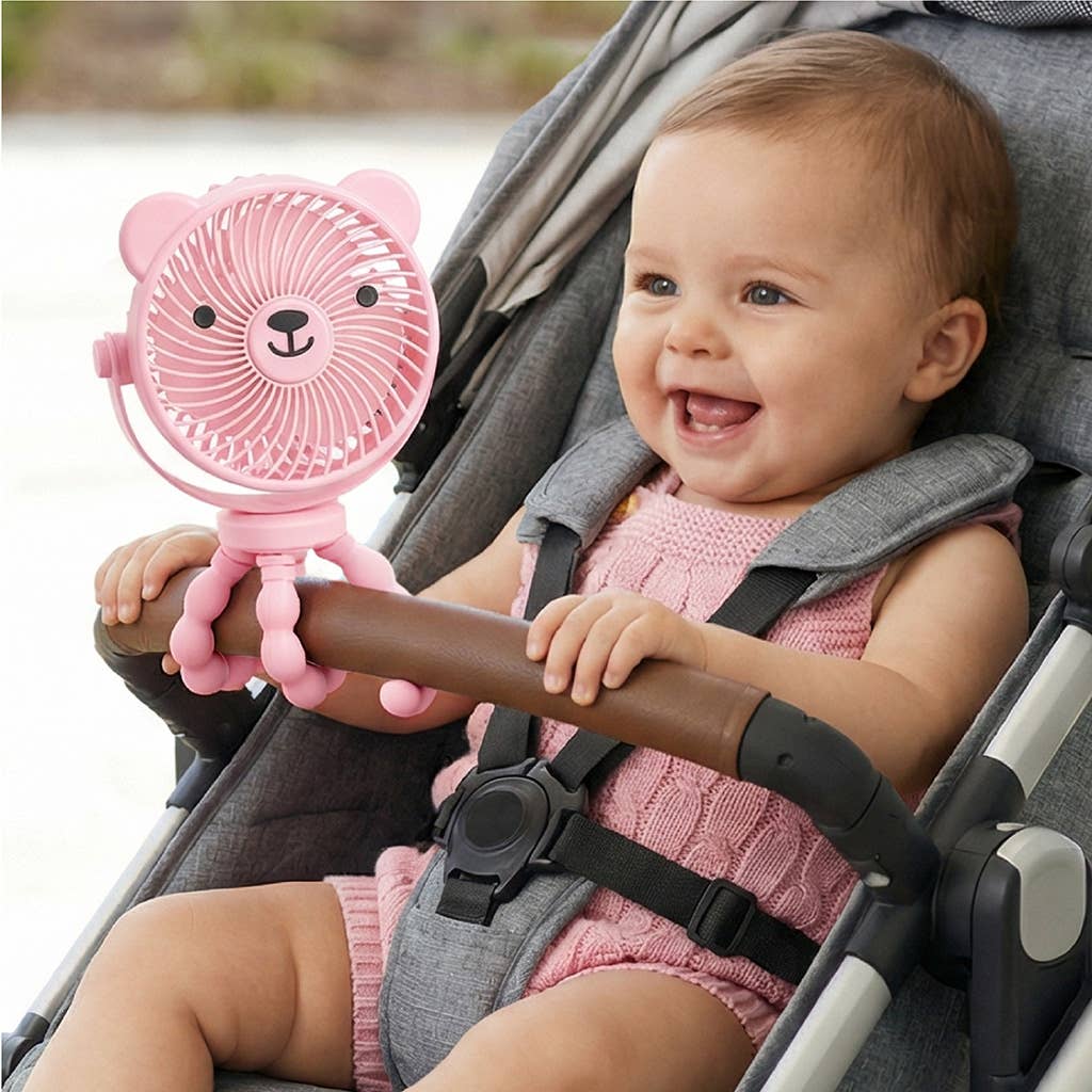 Itzy Breeze 3-Speed Stroller Fan™ Pink
