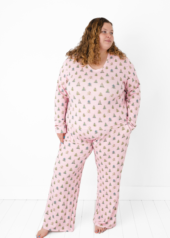 *PREORDER" Pretty Pink Christmas Women's Cozy Pajama Set