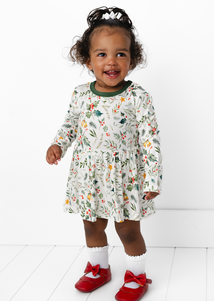 Holly Jolly Christmas Bamboo Baby Dress