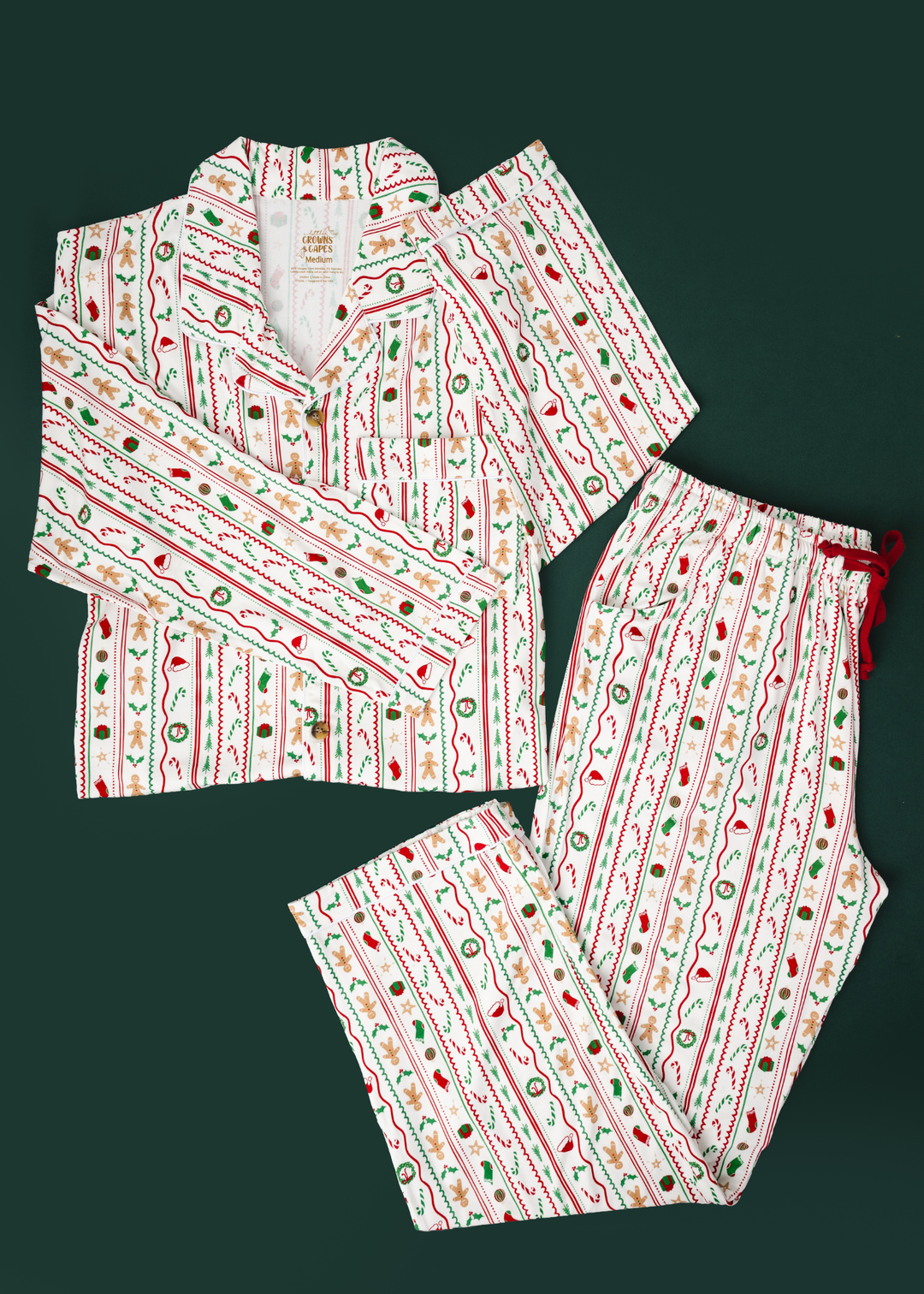 *PREORDER" White Christmas Adult Bamboo Luxurious Pajama Lounge Set
