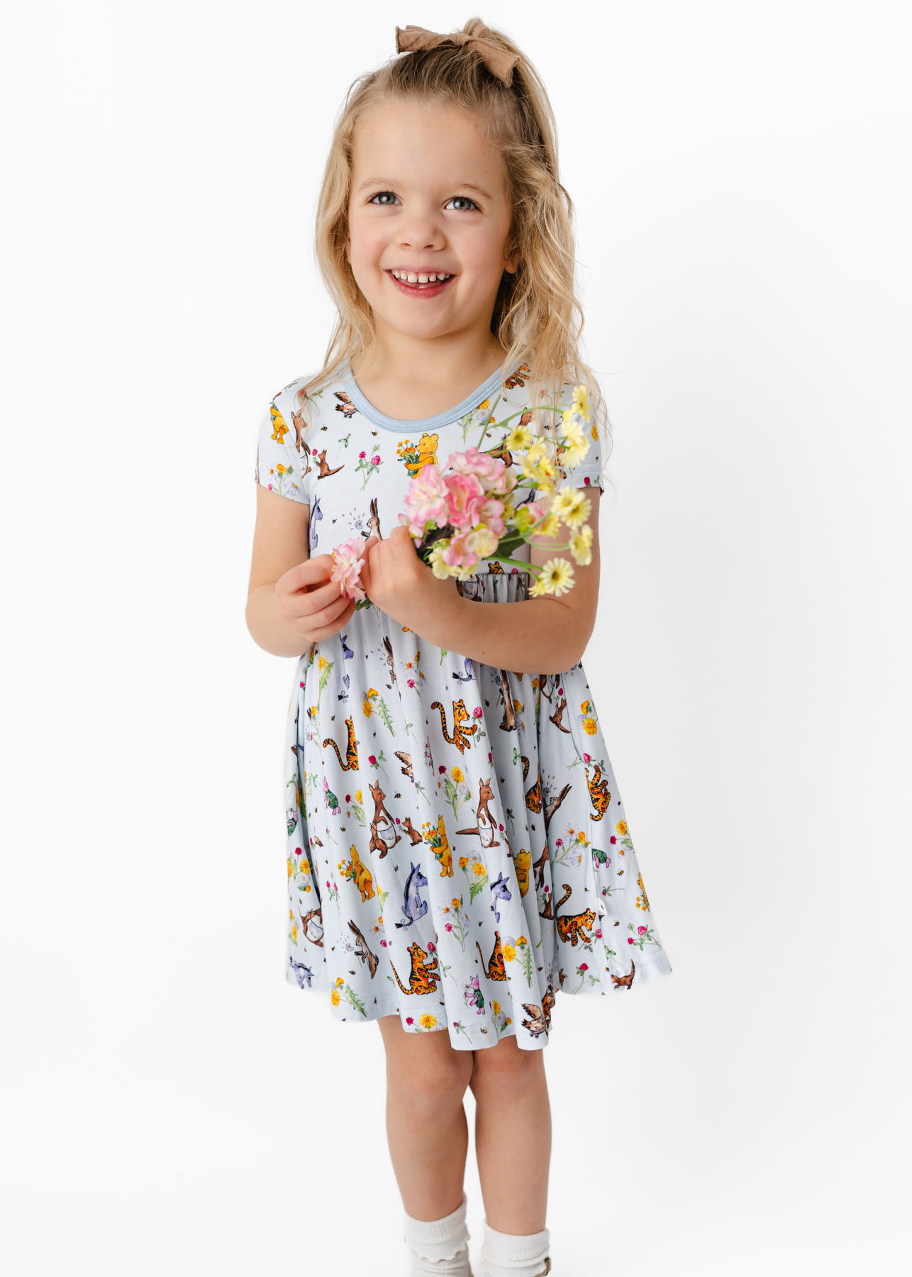 Winnie-the-Pooh in Bloom Bamboo Twirl Dress – Little Crowns & Capes