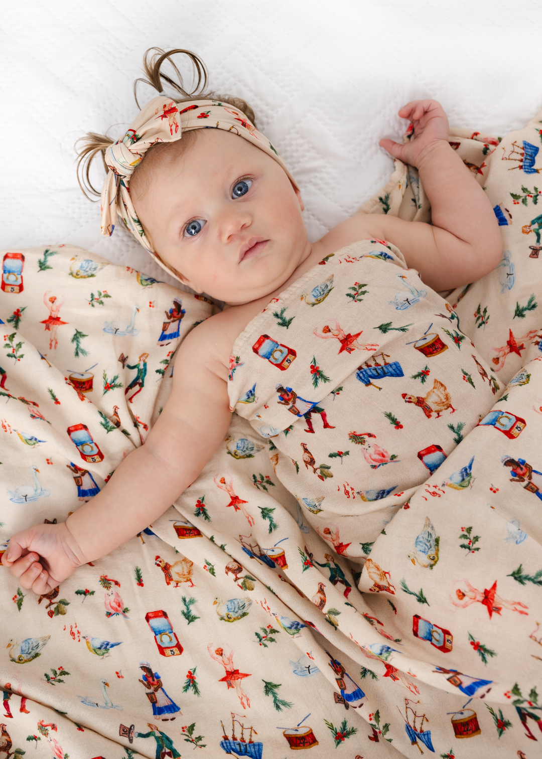12 Days of Christmas Swaddle Blanket