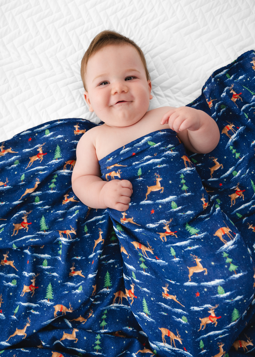 *PREORDER* Reindeer Christmas Swaddle Blanket