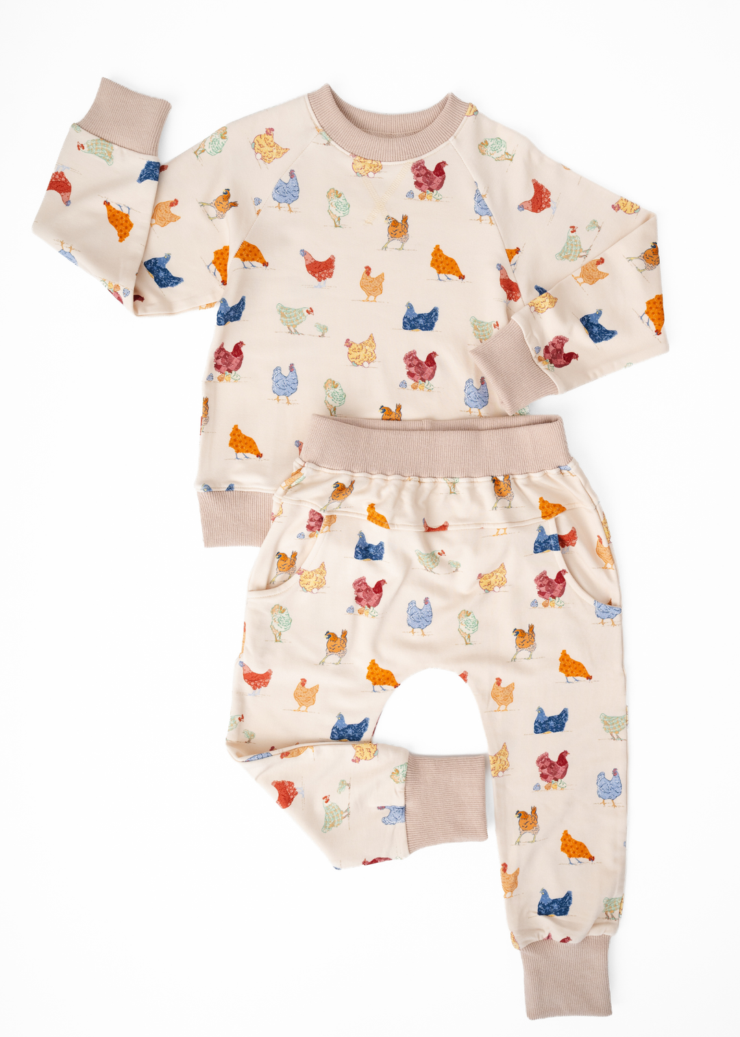 Chickens Kids Bamboo Jogger Set