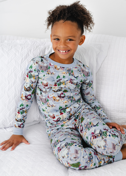 Christmas Village Bamboo Kids Jammies