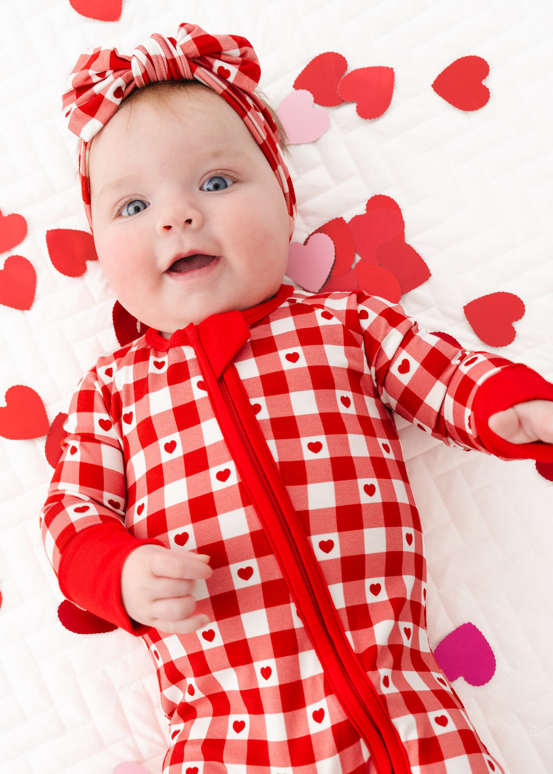 Plaid Hearts Bamboo Sleeper