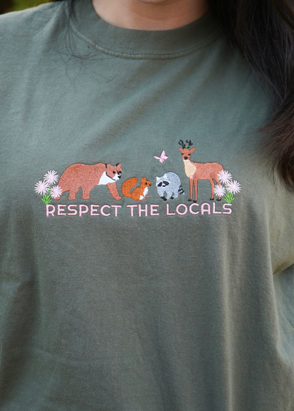 RESPECT THE LOCALS EMBROIDERED MOM TEE