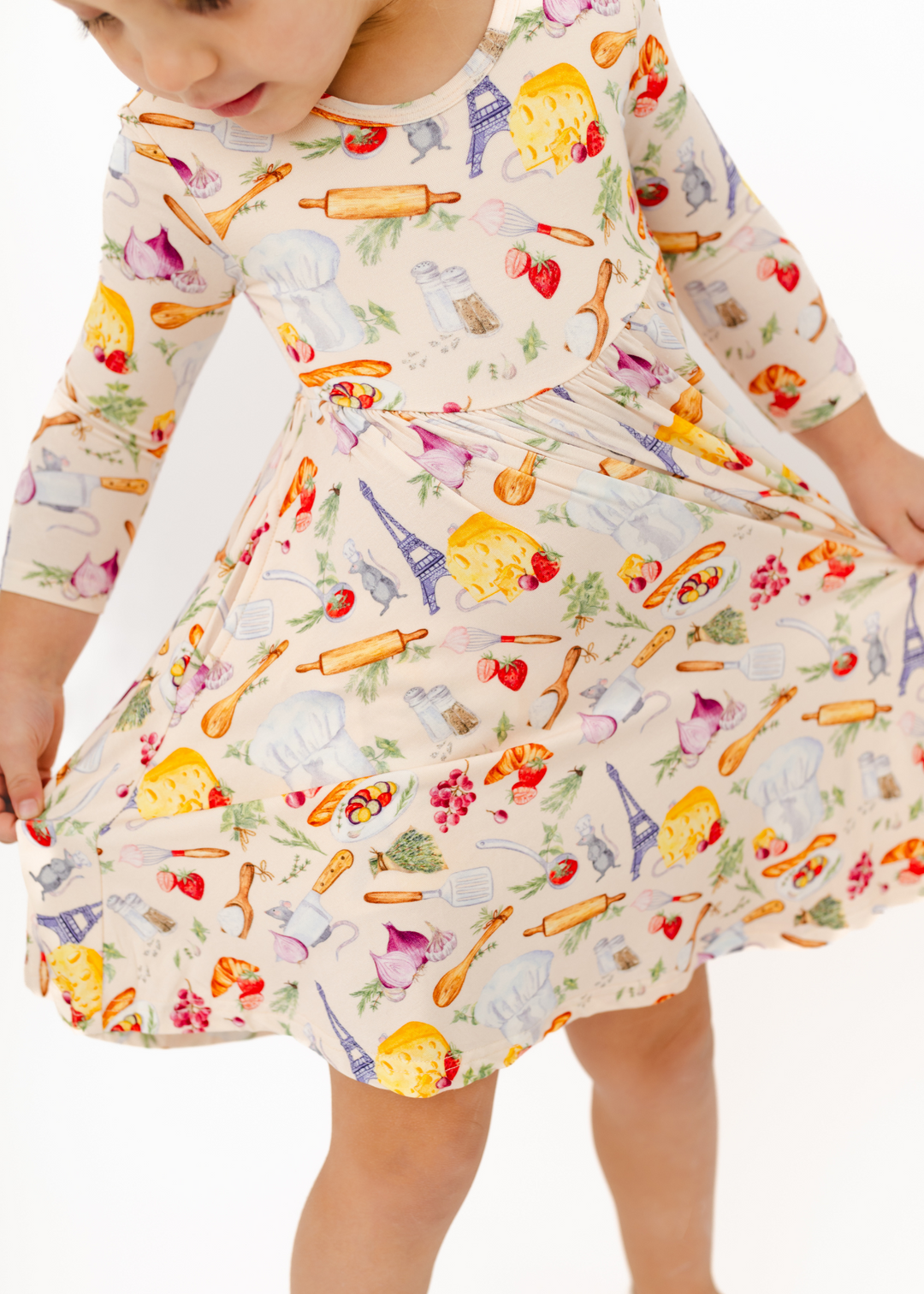 Tiny Chef Long Sleeve Twirl Dress