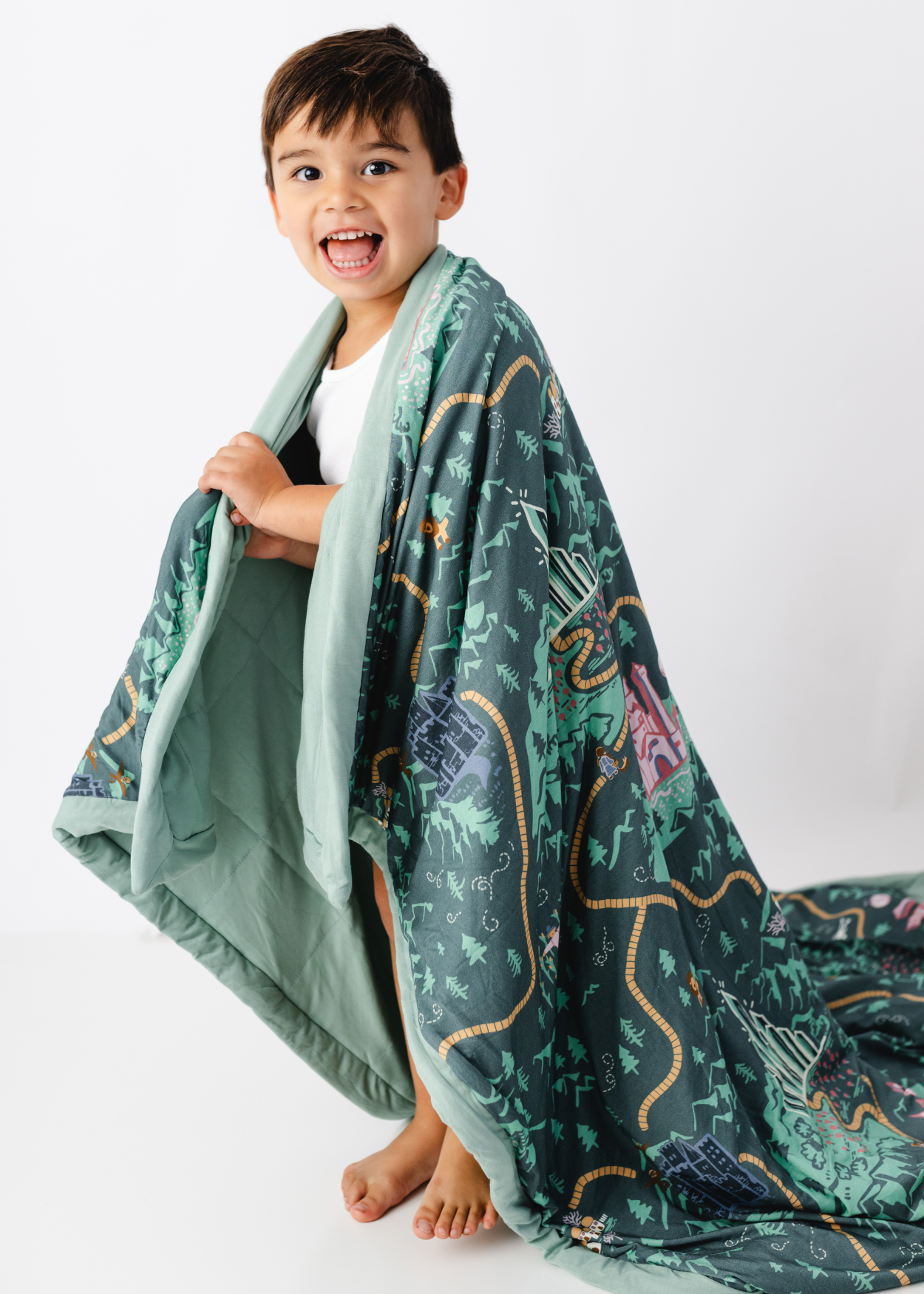 Emerald City Large Quilted Bamboo Blanket